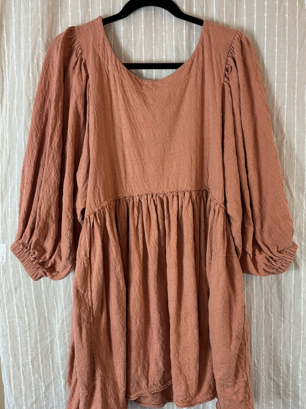 Free People Get Obsessed, 97% Cotton Babydoll Dress in Clay in Size Medium D13 - Picture 4 of 16